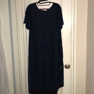 Lularoe Elegant Carly - Blue Sparkle